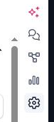 The editor's right rail icon strip with the drawer open