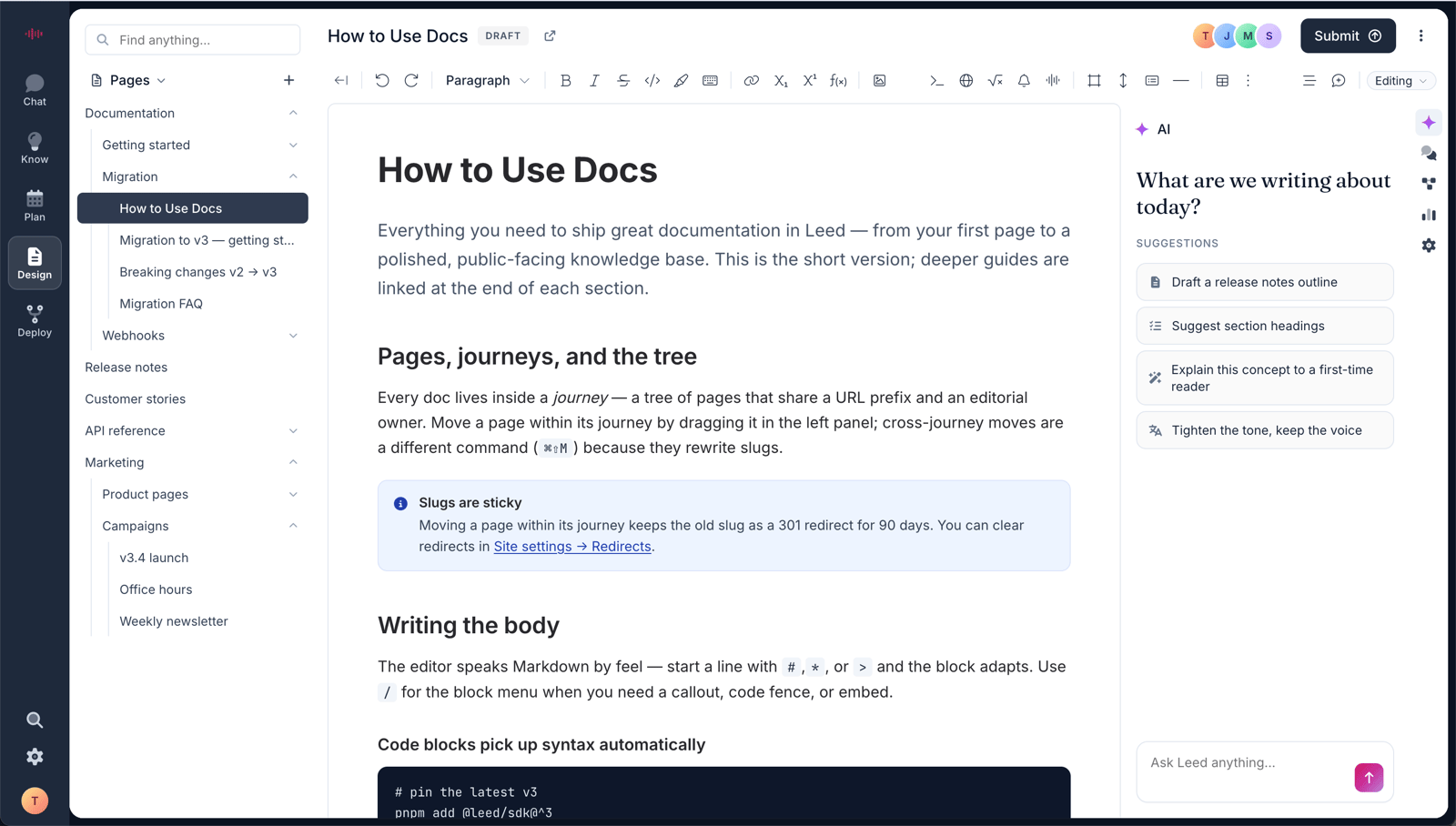 A screen with a blue background and white text displaying instructions on how to use a document.