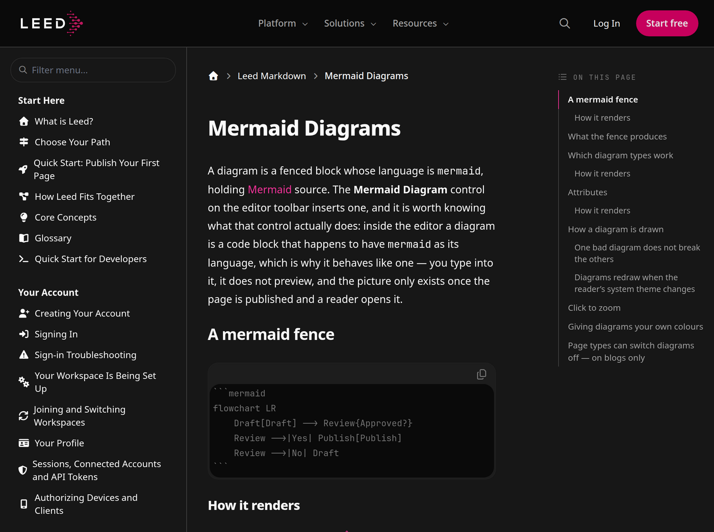 The same page under a dark operating system preference